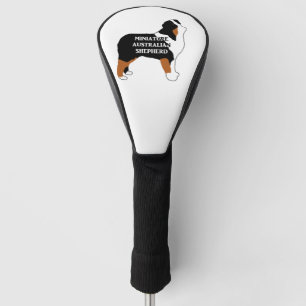 Miniaussie schwarzer Tri-Name Silo Golf Headcover