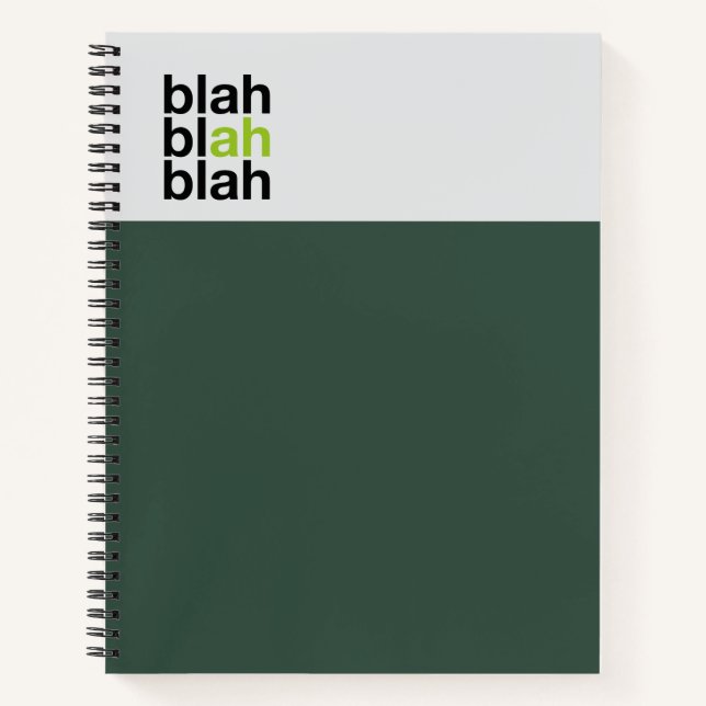 Miniblock-Notizbuch – Blah Blah Blah Notizbuch (Vorderseite)