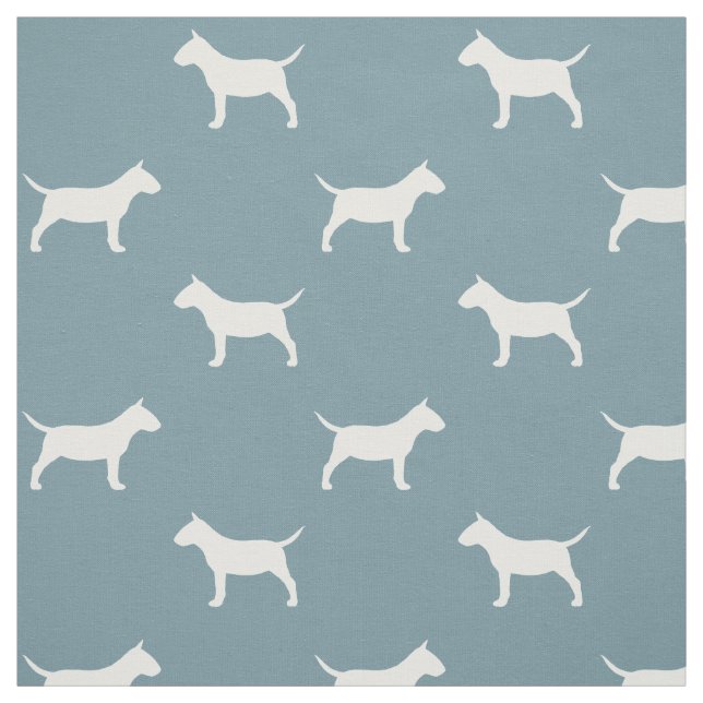 MiniBull Terrier Silhouetten MiniBull Hunde Stoff (Muster)