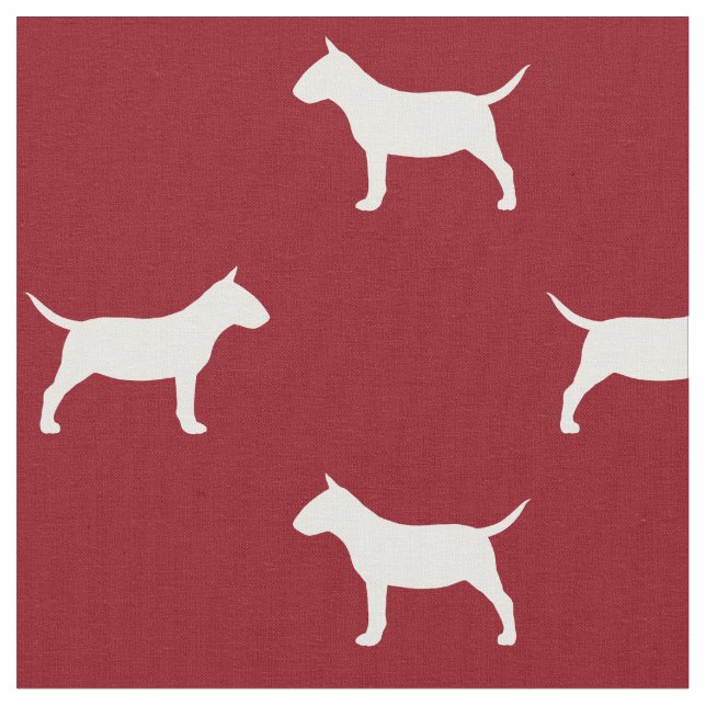 MiniBull Terrier Silhouetten MiniBull Hunde Stoff (Nahaufnahme)
