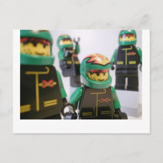 Minifig Motorradstanzteam Postkarte