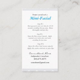 Minigesichtsanweisungskarten Visitenkarte