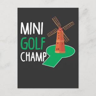 Minigolf Champ Putt Golfing Mini Golf Champion Postkarte