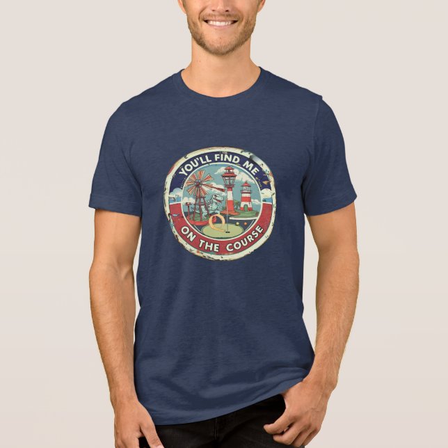 Minigolf-Enthusiast Tri-Blend Shirt (Vorderseite)