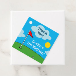 Minigolf-Kindergeburtstag-Party Geschenkanhänger