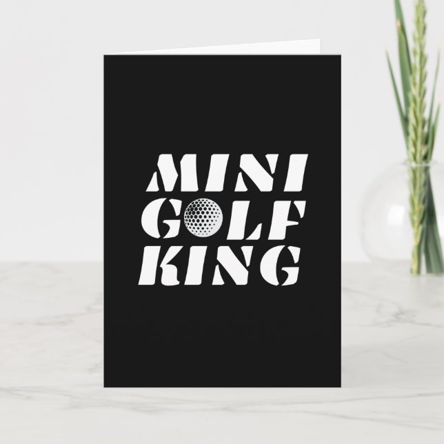 Minigolf King Minigolfer Champion Gewinner Karte (Vorderseite)