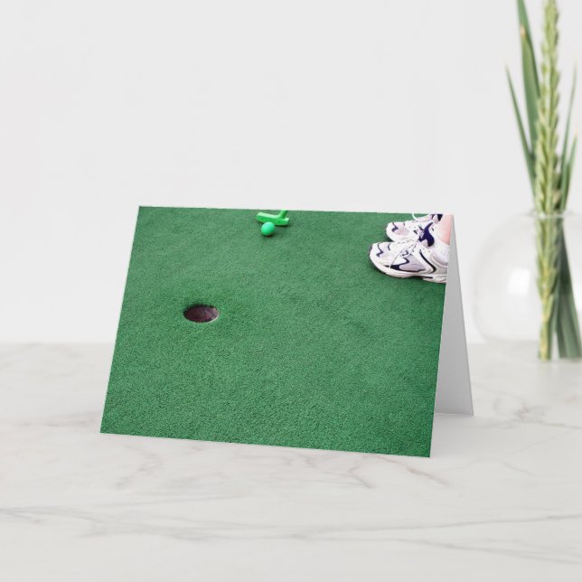 Minigolf laden ein einladung (Vorderseite)