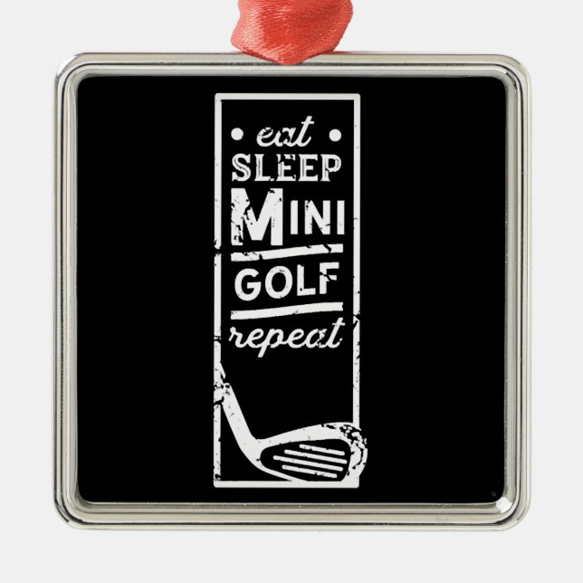 Minigolf Mini Golf Mini Golf Mini Golf Golf Golf Ornament Aus Metall (Vorne)