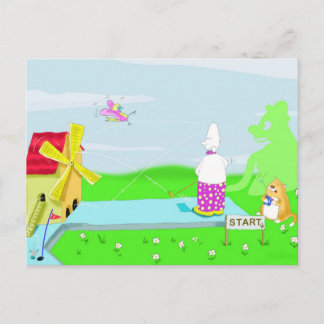 Minigolf Postkarte