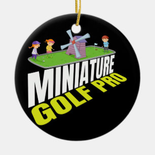 Minigolf Pro I Golfclub Golfer Keramik Ornament