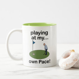 Minigolf spielen Mit Meinem Eigenen Tempo Golfer Zweifarbige Tasse