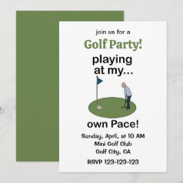 Minigolf Spielen Mit Meinem Eigenen Tempo Party Einladung