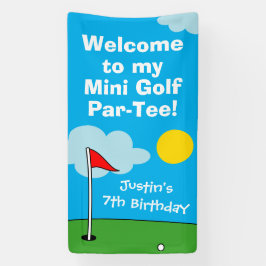 Minigolfputt Putt Birthday Party Empfang Banner