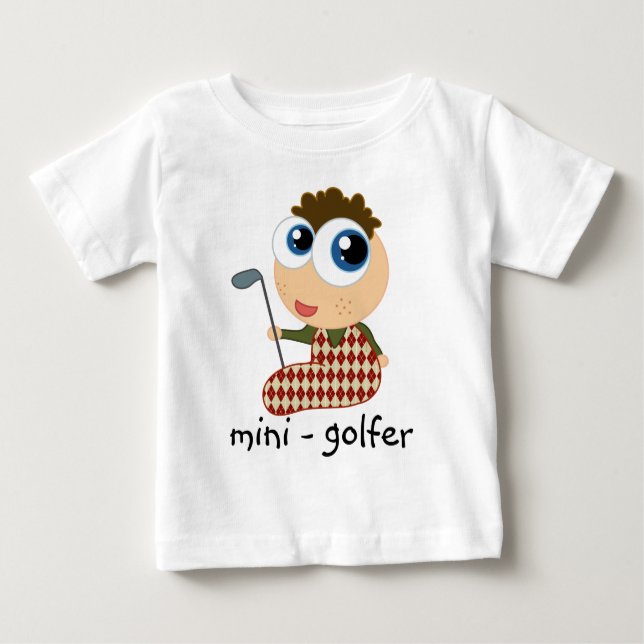 Minigolfspieler-Kinder, die T - Shirt Golf spielen (Vorderseite)