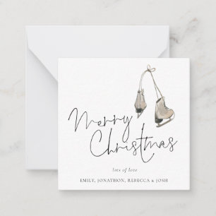 Minigröße   Minimalistische EisSkate Frohe Weihnac Mitteilungskarte