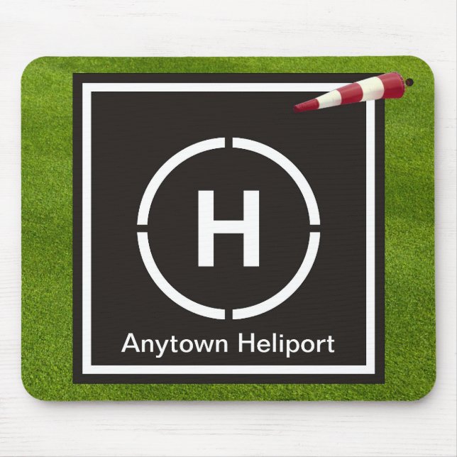Minihubschrauber-Landeplatz - Anytown Mousepad (Vorne)