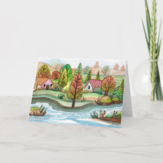 Miniinsel Lakescape Feiertagskarte
