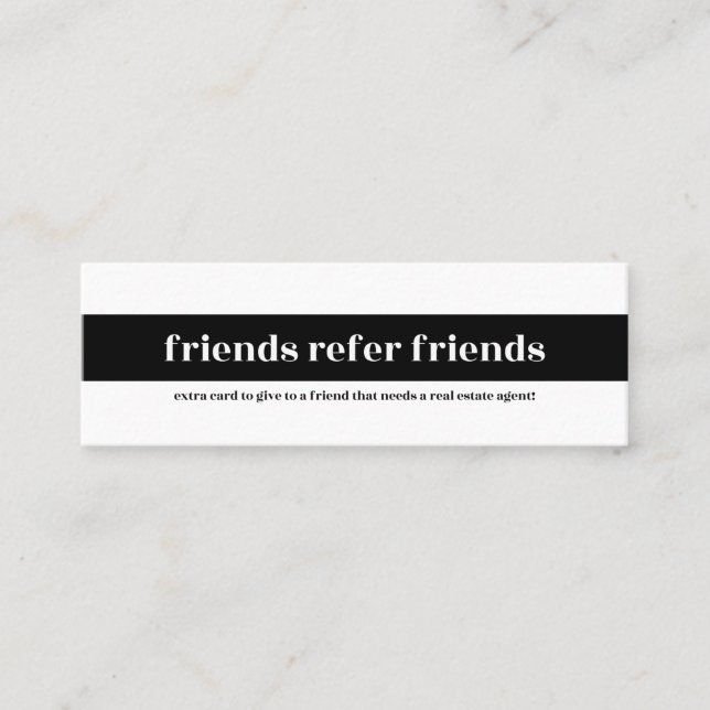 Minikarte "Friends Refer Friends" Mini Visitenkarte (Vorderseite)