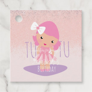 Minikleid mit Tutu Mädchen Geburtstag Cartoon Rosa Geschenkanhänger