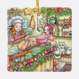 MiniKoch in der Küche Keramikornament