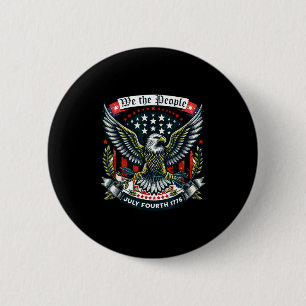 Minimal 1776 Leben Freiheit Streben nach Glück Button