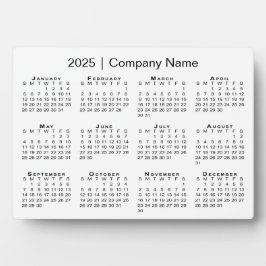Minimal 2025 Calendar Company Name Desktop Fotoplatte