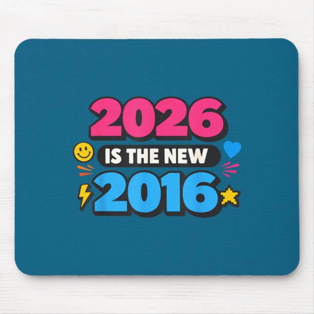 Minimal 2026 Neu 2016 Internet Nostalgie Mousepad (Vorne)