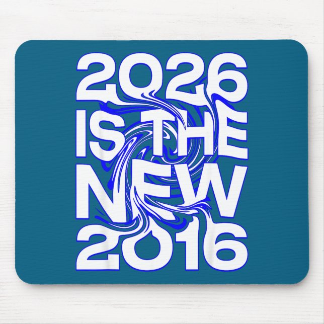 Minimal 2026 Neu 2016 Retro Zukunft Mousepad (Vorne)