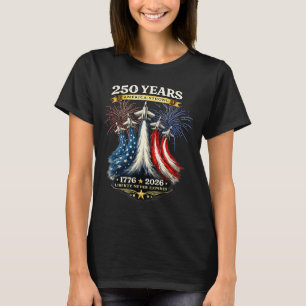 Minimal 250 Jahre Amerika Stark 1776 T-Shirt