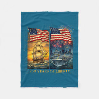 Minimal 250 Jahre Liberty Patriotisches Schiff Fleecedecke