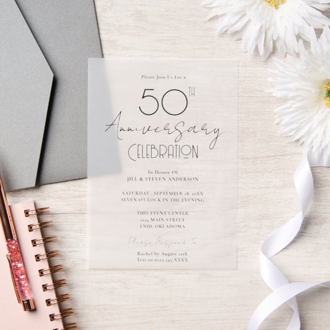 Minimal 50. Hochzeitstag (Hochzeit)