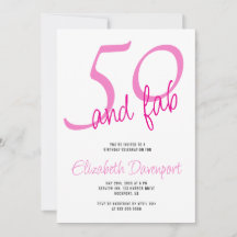 Minimal 50 und Fab Pink Geburtstag