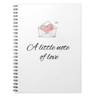 Minimal A Little Note of Love Notebook Notizblock