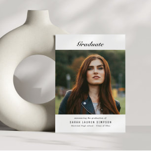 MINIMAL Abendessen Foto Abschluss Einladung