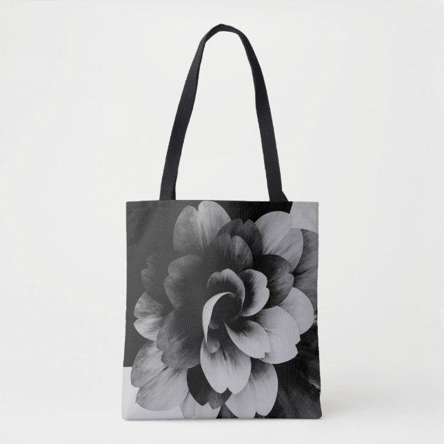 Minimal Abstract Floral Tote Bag (Vorderseite)