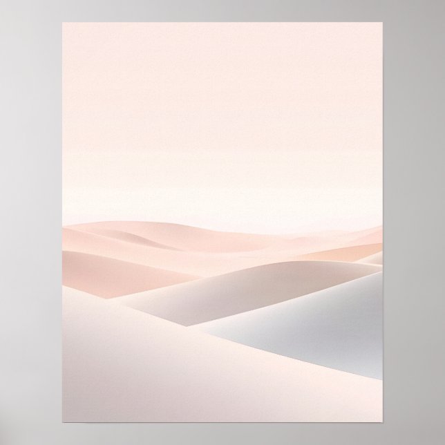 Minimal Abstract Hills Landscape Art Print Poster (Vorne)