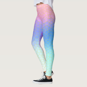 Minimal Abstrakt Art Lila Pink Blau Leggings