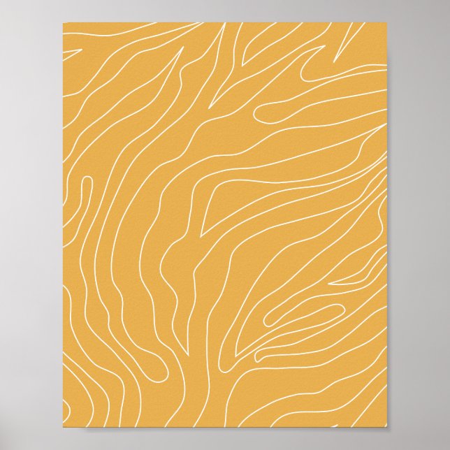 Minimal Abstrakt gelb Poster (Vorne)