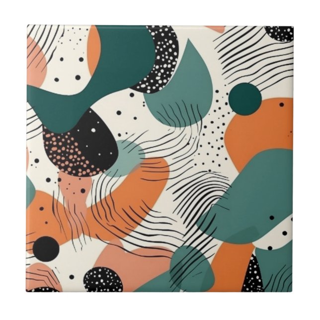 Minimal Abstraktes Nahtloses Muster - Geometrisch  Fliese (Vorderseite)