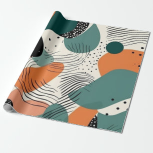 Minimal Abstraktes Nahtloses Muster - Geometrisch  Geschenkpapier