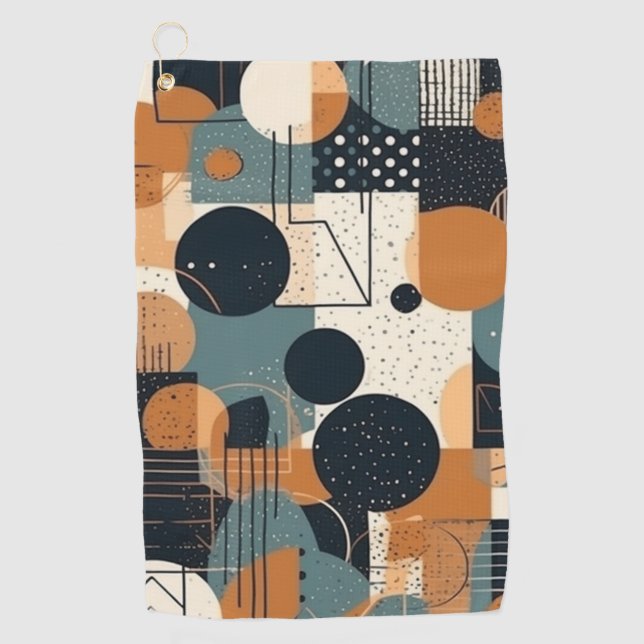 Minimal Abstraktes Nahtloses Muster - Geometrisch  Golfhandtuch (Vorderseite)