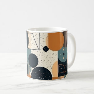 Minimal Abstraktes Nahtloses Muster - Geometrisch  Kaffeetasse