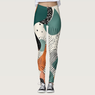 Minimal Abstraktes Nahtloses Muster - Geometrisch Leggings