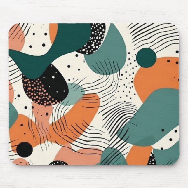 Minimal Abstraktes Nahtloses Muster - Geometrisch  Mousepad (Vorne)