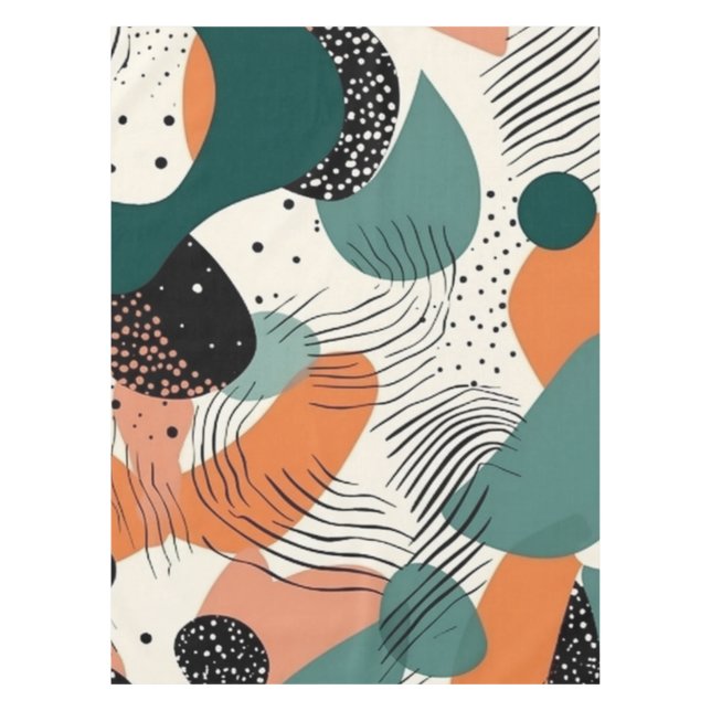 Minimal Abstraktes Nahtloses Muster - Geometrisch  Tischdecke (Vorderseite)