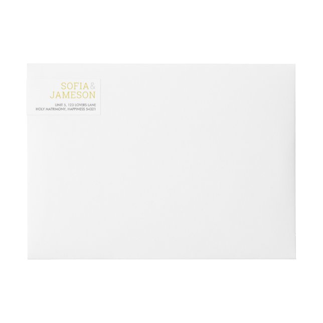 MINIMAL ADDRESS einfach, modern Senfgelb (Vorderseite)