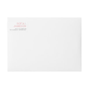 MINIMAL ADDRESS einfache moderne Art Koralle rosa
