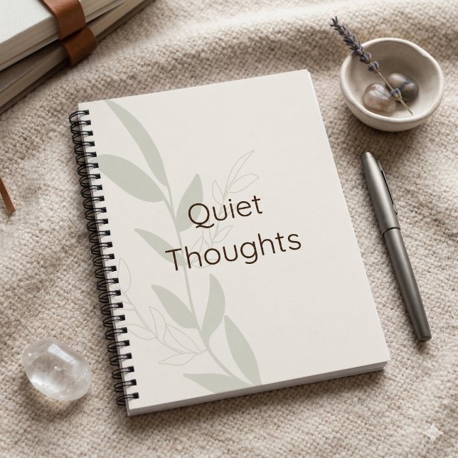 Minimal Aesthetic Notebook Quiet Thoughts Journal Notizbuch (Calm and minimal notebook for quiet thoughts.)