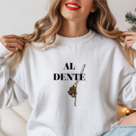 Minimal 'Al Dente' Italienische Pasta Lover Typogr Sweatshirt