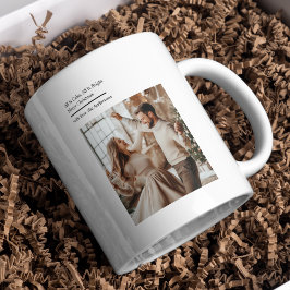 Minimal All Is Calm All Is Bright Christmas Photo  Kaffeetasse